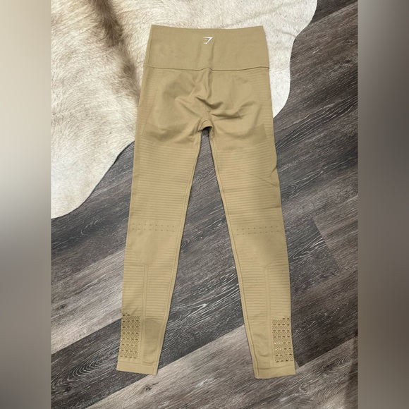 Gymshark ENERGY SEAMLESS LEGGINGS Biscotti Brown Size Small Women Gym Workout - Picture 9 of 9